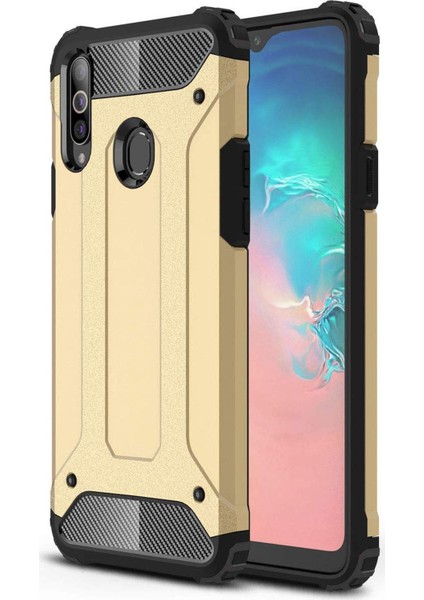 Samsung Galaxy A20s Kılıf Rugged Armor Gold