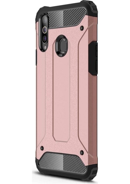 Samsung Galaxy A20s Kılıf Rugged Armor Rose Gold