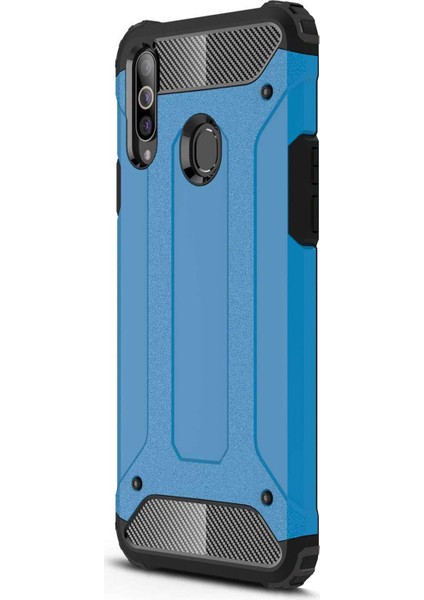 Samsung Galaxy A20s Kılıf Rugged Armor Mavi