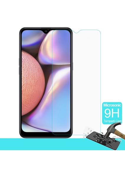 Samsung Galaxy A10s Temperli Cam Ekran Koruyucu Şeffaf