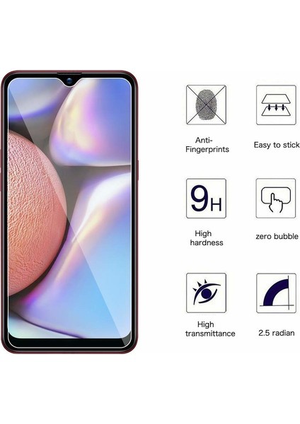 Samsung Galaxy A10s Temperli Cam Ekran Koruyucu Şeffaf