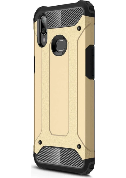 Samsung Galaxy A10s Kılıf Rugged Armor Gold