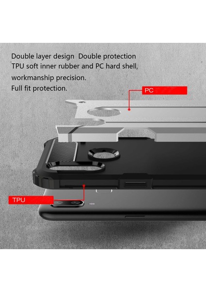 Samsung Galaxy A10s Kılıf Rugged Armor Mavi
