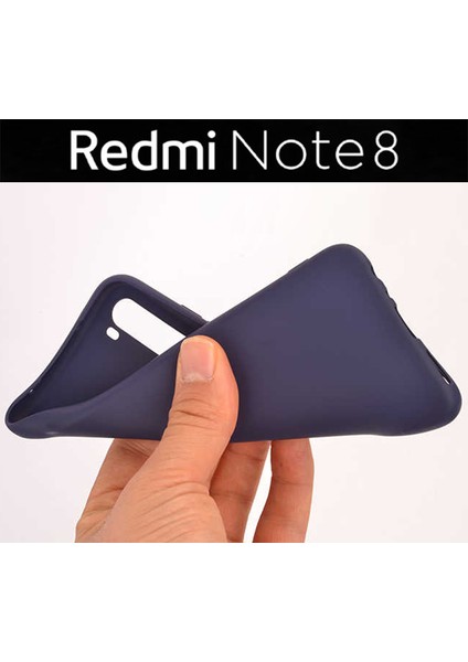 Matte Silicone Xiaomi Redmi Note 8 Kılıf Siyah