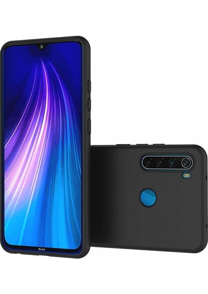 Matte Silicone Xiaomi Redmi Note 8 Kılıf Siyah