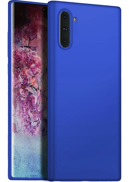 Matte Silicone Samsung Galaxy Note 10 Kılıf Mavi