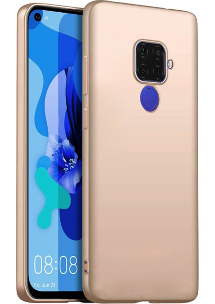 Matte Silicone Huawei Mate 30 Lite Kılıf Gold