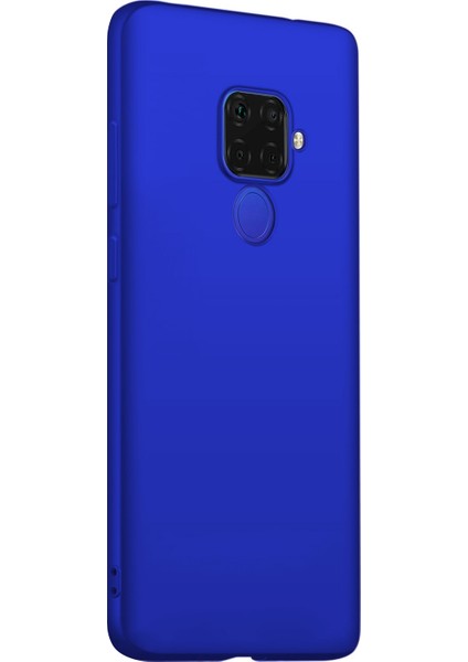 Matte Silicone Huawei Mate 30 Lite Kılıf Mavi