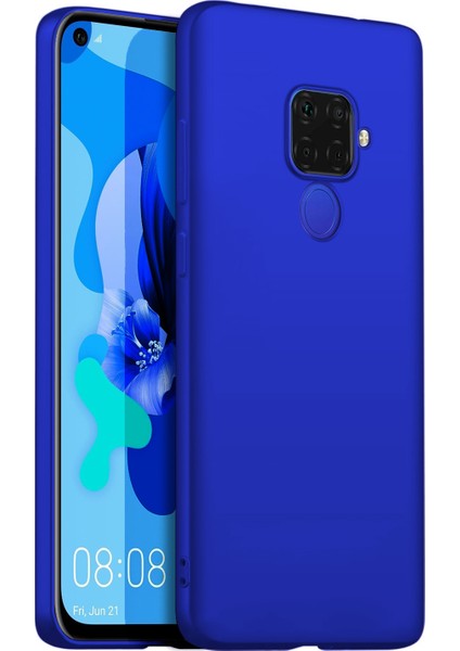 Matte Silicone Huawei Mate 30 Lite Kılıf Mavi