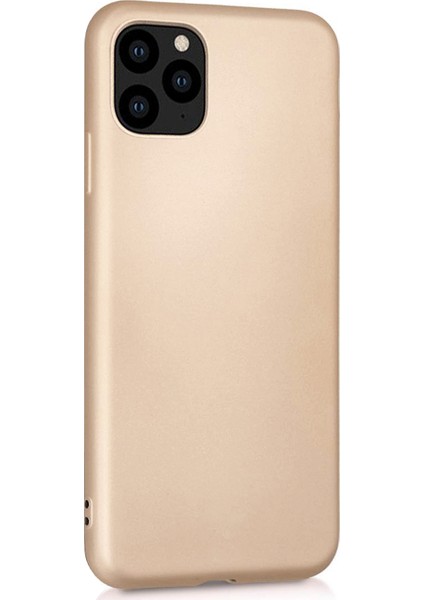 Matte Silicone Apple iPhone 11 Pro Max Kılıf Gold