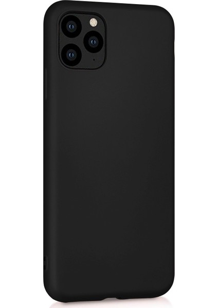 Matte Silicone Apple iPhone 11 Pro Max Kılıf Siyah