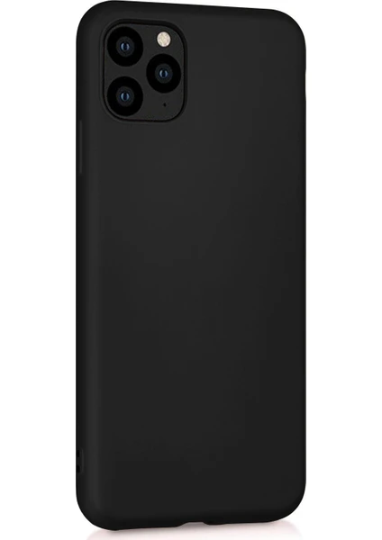 Matte Silicone Apple iPhone 11 Pro Max Kılıf Siyah