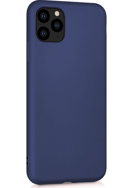 Matte Silicone Apple iPhone 11 Pro Max Kılıf Lacivert