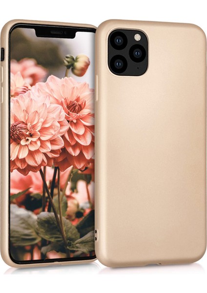 Matte Silicone Apple iPhone 11 Pro Kılıf Gold
