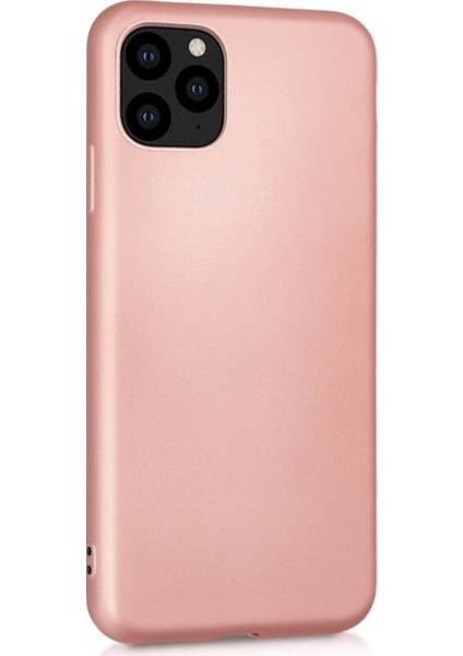 Matte Silicone Apple iPhone 11 Pro Kılıf Rose Gold