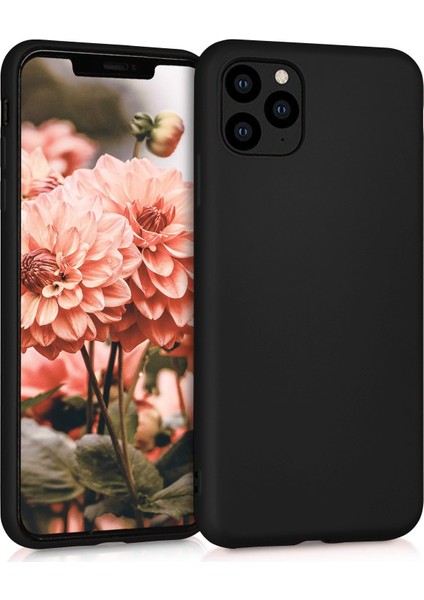 Matte Silicone Apple iPhone 11 Pro Kılıf Siyah