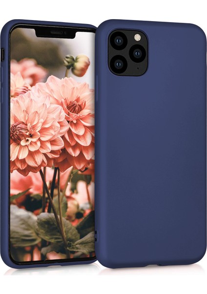Matte Silicone Apple iPhone 11 Pro Kılıf Lacivert