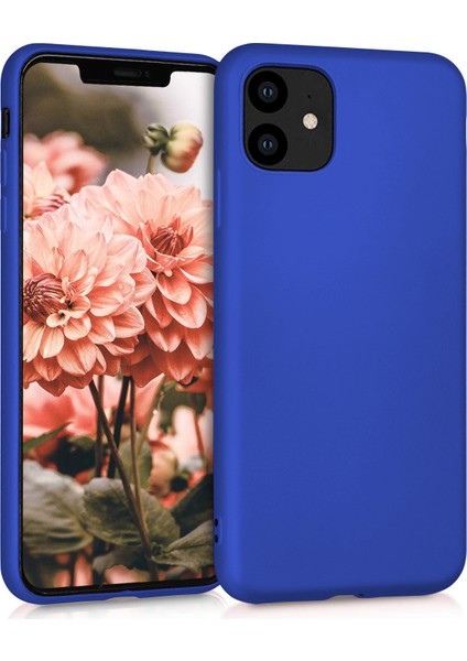 Matte Silicone Apple iPhone 11 Kılıf Mavi