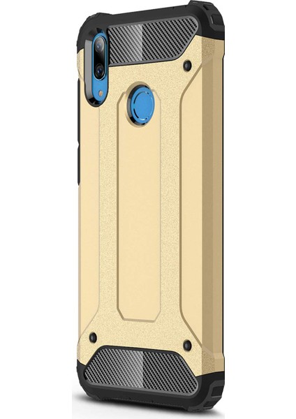Huawei Y7 Prime 2019 Kılıf Rugged Armor Gold