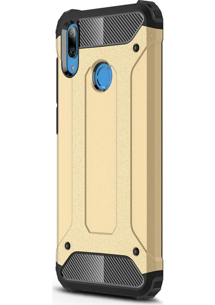 Huawei Y7 2019 Kılıf Rugged Armor Gold