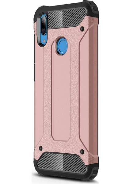 Huawei Y7 2019 Kılıf Rugged Armor Rose Gold