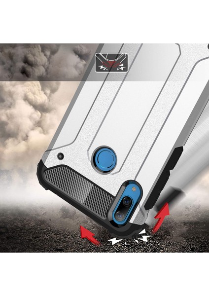 Huawei Y7 2019 Kılıf Rugged Armor Rose Gold