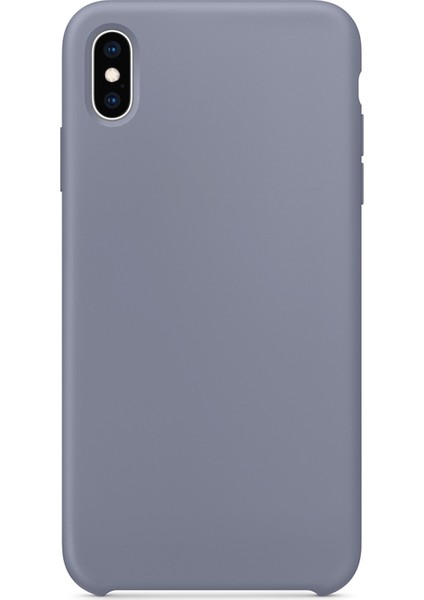 Apple iPhone XS Max Kılıf Liquid Lansman Silikon Gri