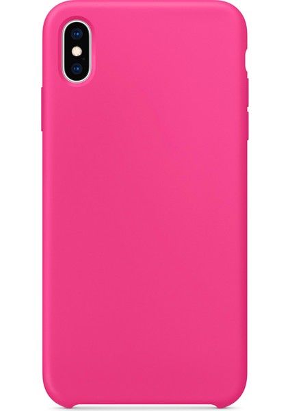 Apple iPhone XS Kılıf Liquid Lansman Silikon Pembe