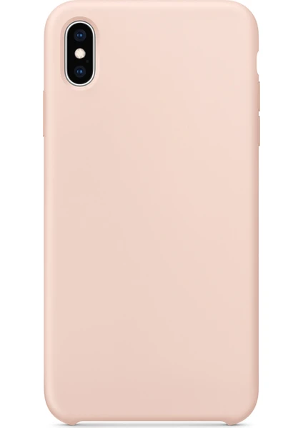 Apple iPhone XS Kılıf Liquid Lansman Silikon Rose Gold