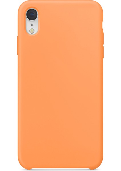 Apple iPhone XR Kılıf Liquid Lansman Silikon Turuncu