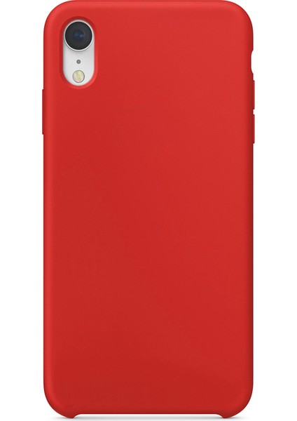Apple iPhone XR Kılıf Liquid Lansman Silikon Kırmızı