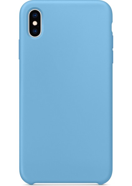 Apple iPhone X Kılıf Liquid Lansman Silikon Mavi