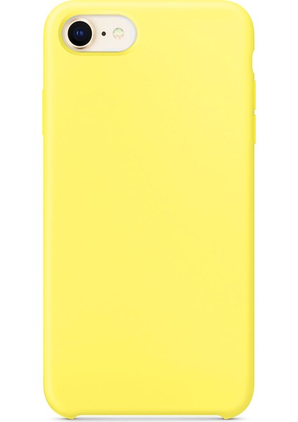 Apple iPhone 7 Kılıf Liquid Lansman Silikon Sarı