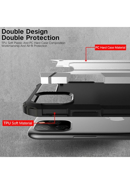 Apple iPhone 11 Pro Kılıf Rugged Armor Mavi