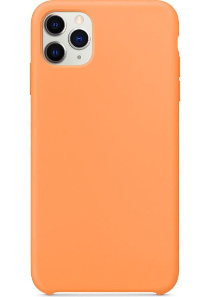 Apple iPhone 11 Pro Kılıf Liquid Lansman Silikon Turuncu
