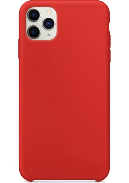 Apple iPhone 11 Pro Kılıf Liquid Lansman Silikon Kırmızı