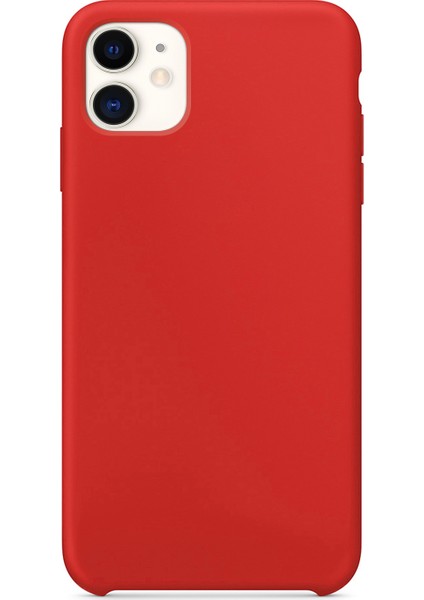 Apple iPhone 11 Kılıf Liquid Lansman Silikon Kırmızı