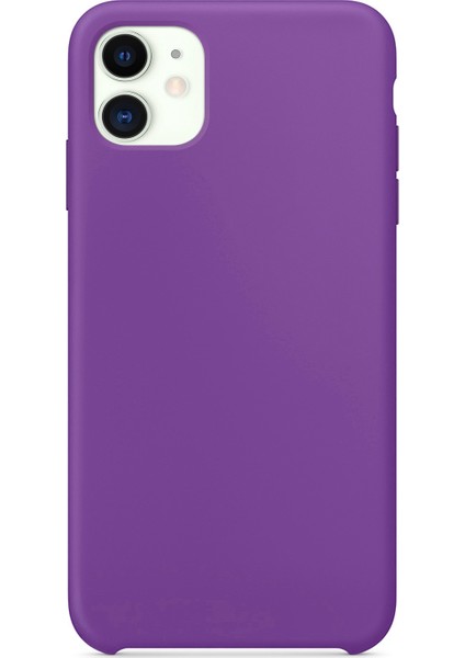 Apple iPhone 11 Kılıf Liquid Lansman Silikon Mor