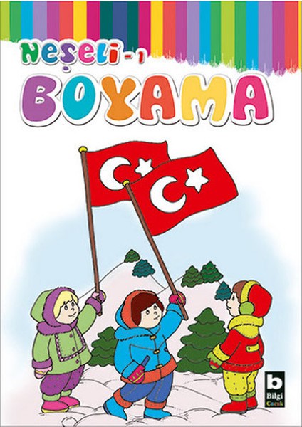 Bilgi Neşeli Boyama 4 + Yaş 1. Kitap-Kolektif