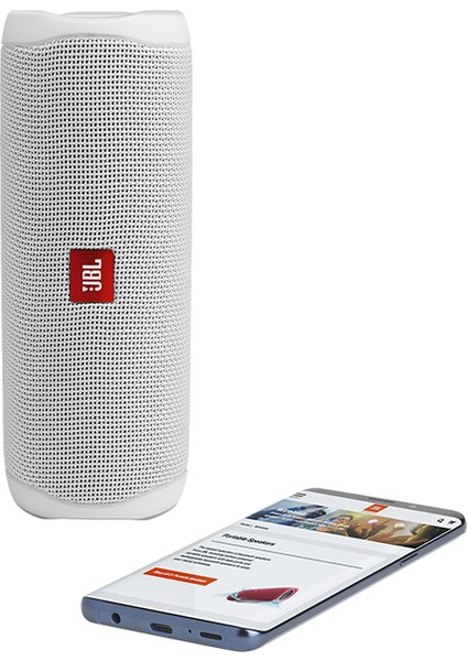 Flip 5 Taşınabilir IPX7 Su Geçirmez Bluetooth Hoparlör Beyaz
