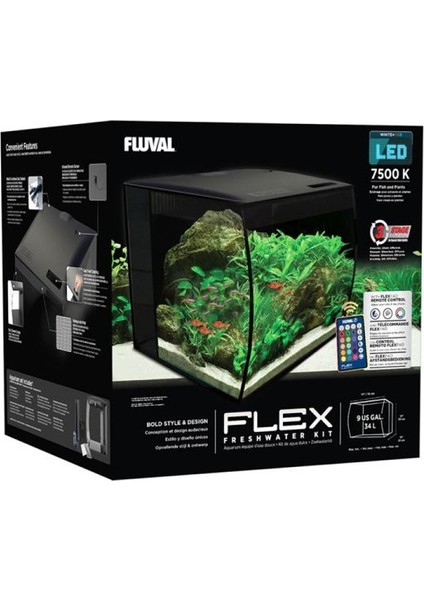Flex Akvaryum 57Lt Siyah