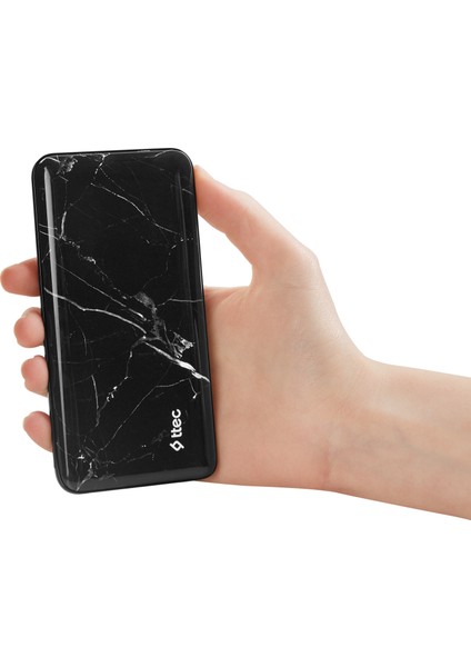 ArtPower 8000 mAh Taşınabilir Şarj Aleti - Siyah Mermer