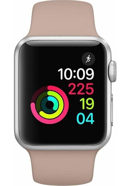 Apple Watch Seri 7/6/SE/5/4 Silikon Spor Kordon 44mm 42mm 45mm Uyumlu Beyaz