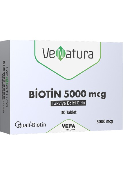 Biotin 5000 Mcg Takviye Edici Gıda