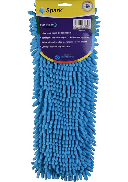 Teleskopik Mop Plastik 50 cm Yedek Mavi