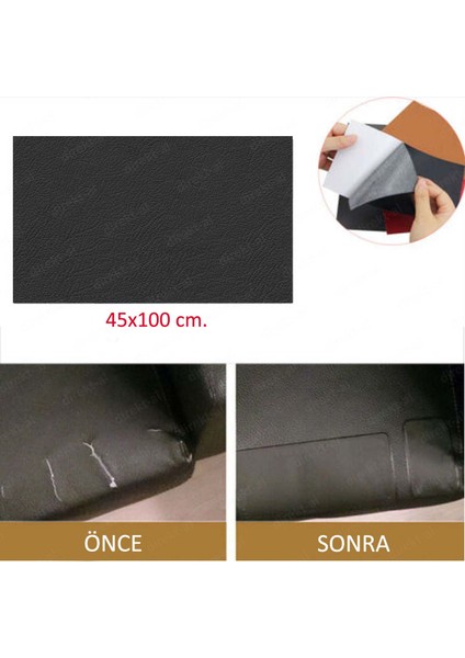 Direktal Arkası Yapışkanlı Suni Deri 45 x100 cm. 8 Renk Seçenekli