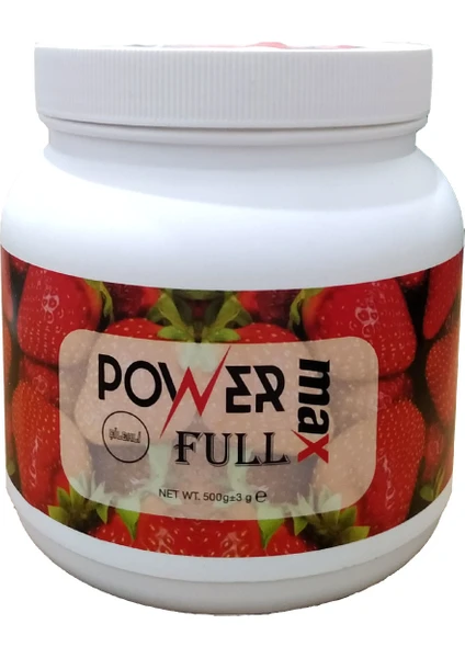 Power Max Full Keçiboynuzlu Çilekli Bitkisel Toz 500 Gr