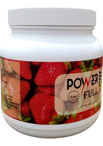 Power Max Full Keçiboynuzlu Çilekli Bitkisel Toz 500 Gr