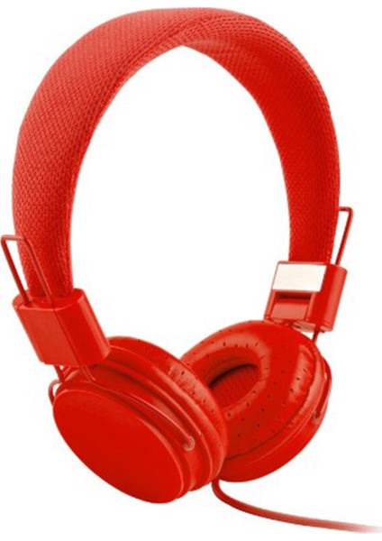 EP05 Mikrofonlu Kulaküstü Kırmızı Kulaklık