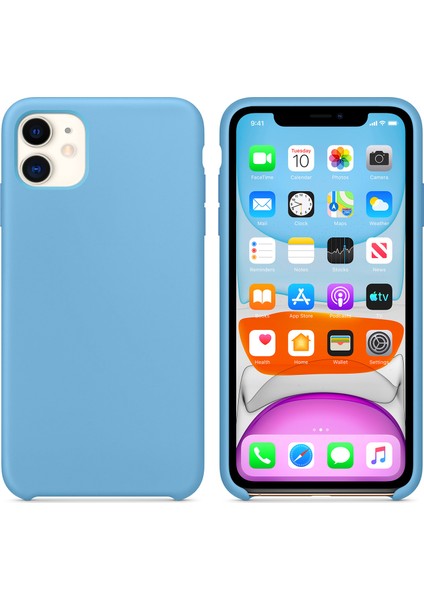 Apple iPhone 11 Kılıf Liquid Lansman Silikon Mavi fiyatları